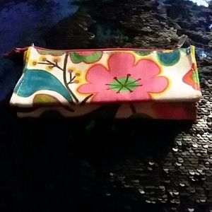 Floral print cosmetic case